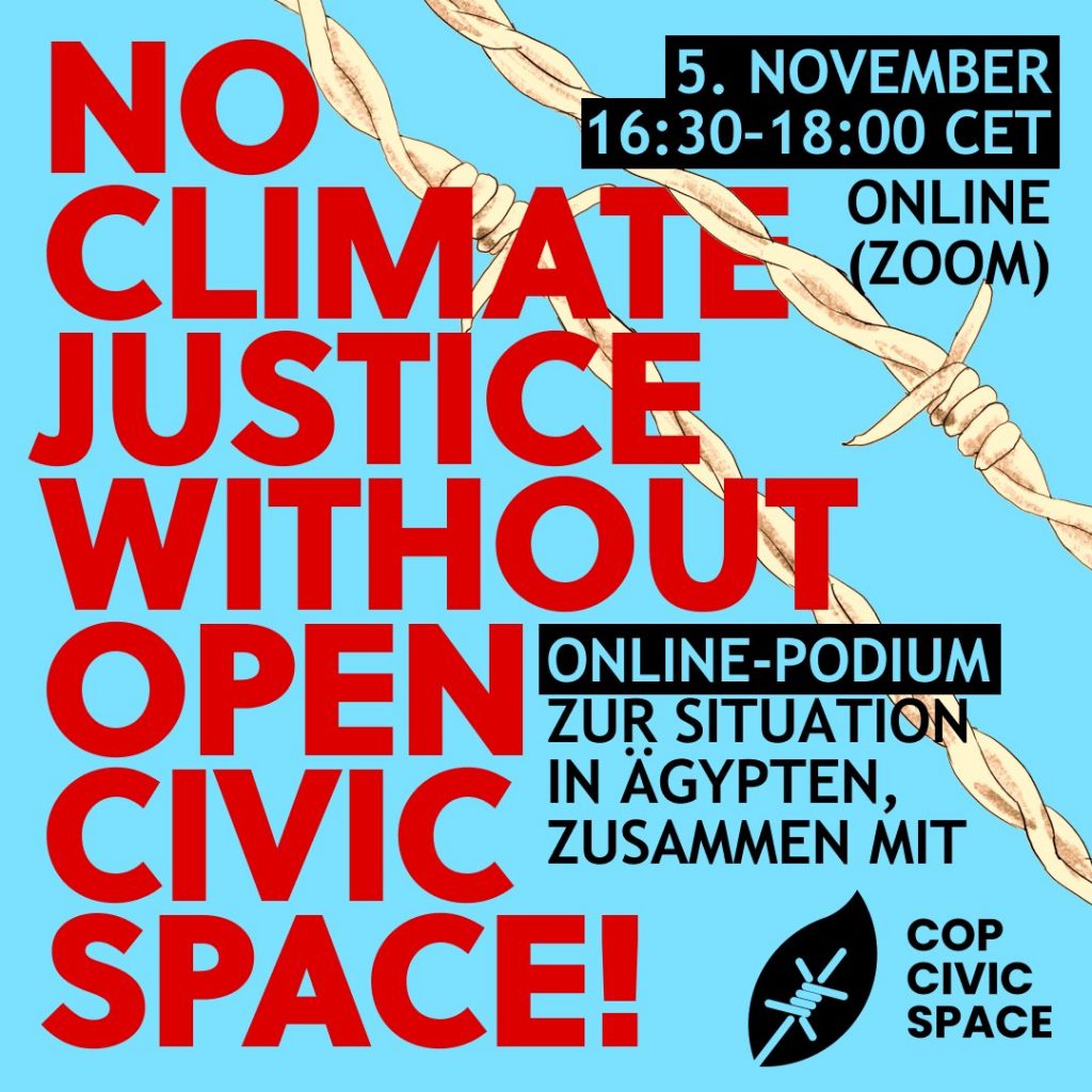 No climate justice without an open civic space!