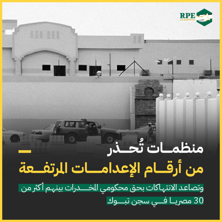 منظمات تحذر من أرقام الإعدامات المرتفعة وتصاعد الانتهاكات بحق محكومي المخدرات بينهم أكثر من 30 مصريا في سجن تبوك